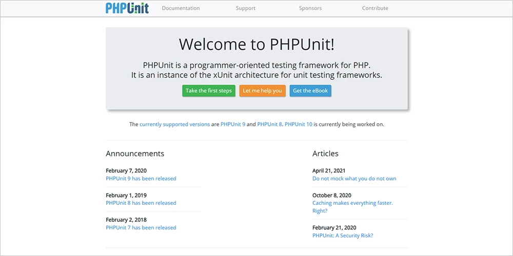 PHPUnit - лучший инструмент для модульного тестирования PHP